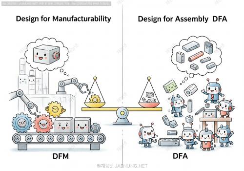 🔧 DFM vs DFA: 제조 중심 vs 조립 중심 설계 원리 🏭