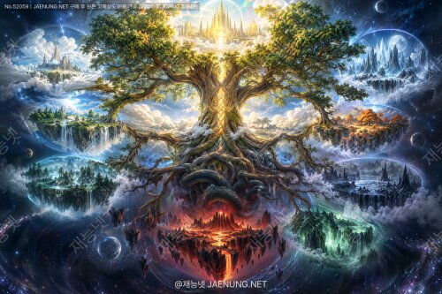 🌳 이그드라실 세계수: 아홉 세계를 연결하는 거대한 생명나무와 북유럽 우주의 비밀