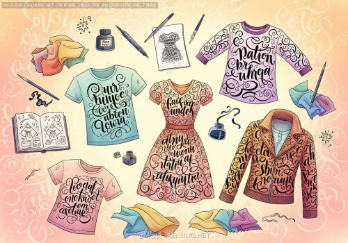 캘리그라피의 패션 혁명: 의류 디자인에 손글씨 예술 적용하기 ✍️👕