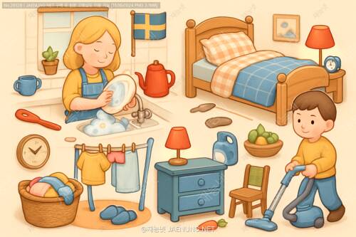 스웨덴어로 배우는 일상 생활용품과 집안일 표현 완전정복! 🇸🇪
