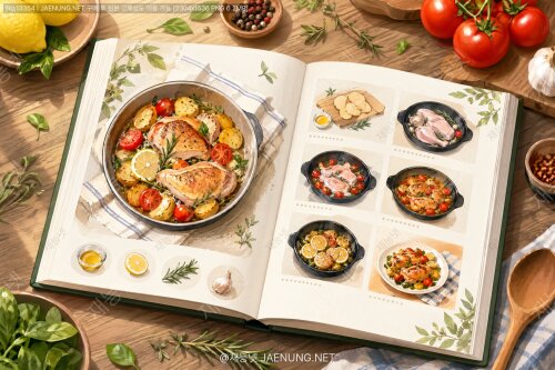 🍳 요리책 스타일의 레시피 카탈로그: 시각적 가이드 디자인 🎨