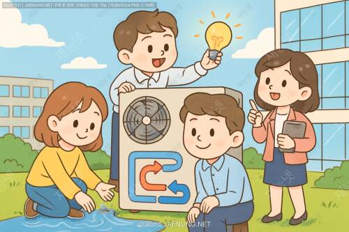 수열원 히트펌프의 작동 사이클 완전 정복 — 물이 에너지가 되는 마법 같은 원리