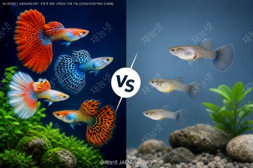 🌈 구피 색상 품종 완전 정복!팬시구피 vs 일반구피, 뭐가 다른 거야?