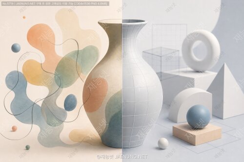 추상과 구상의 경계: 3D 아트에서 형태의 재해석 🎨✨
