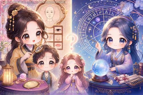 🔮 관상 vs 사주: 외형으로 읽는 운명과생년월일로 풀어내는 운명, 무엇이 다를까?