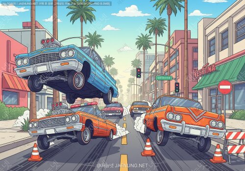 🚗✨ 캘리포니아 벤투라 블러바드 '로우라이더 크루징' — 자동차 문화와 단속의 100년 싸움, 그 진짜 이야기