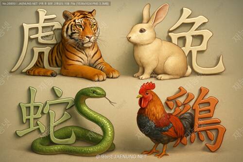 동물 이름 한자 재미있게 배우기 🐯🐰🐵