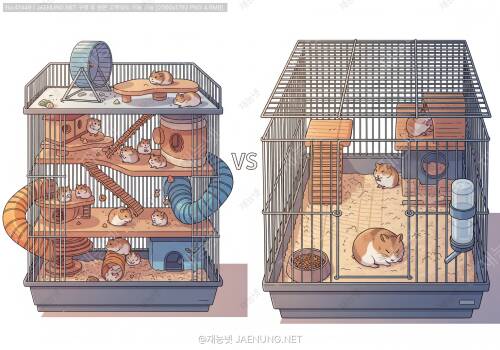 🐹 햄스터 다층 케이지 vs 단층 케이지 완벽 가이드