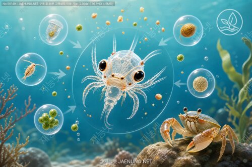 🦀 꽃게 메갈로파 단계의 먹이 공급 전략과 생태적 이해