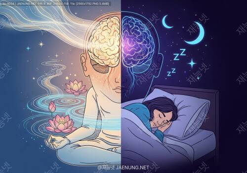 🧘 명상 vs 수면: 뇌 휴식의 두 가지 방식 🛌