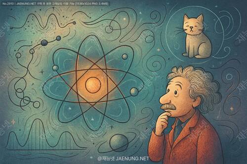 양자 물리학 개념의 일러스트레이션: 추상적 이론의 시각화 🎨🔬