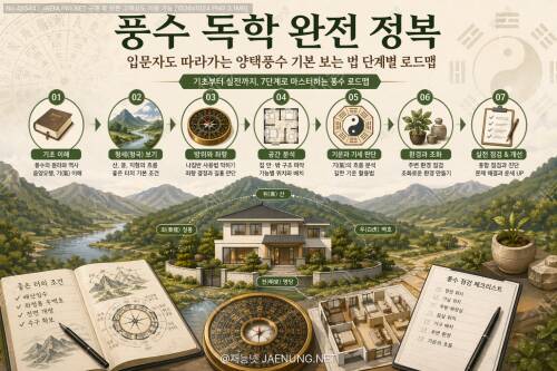 풍수 독학 완전 정복: 입문자도 따라가는 양택풍수 기본 보는 법 단계별 로드맵