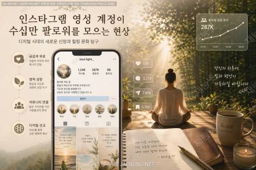 인스타그램 영성 계정이 수십만 팔로워를 모으는 현상 — 디지털 시대의 새로운 신앙과 힐링 문화 탐구