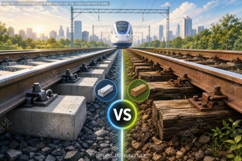 🛤️ 콘크리트 침목 vs 목침목, 수명과 비용의 진짜 차이 — 궤도 유지보수의 경제학