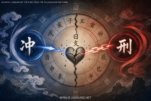 💔 사주에서 이혼수가 보이는 구조: 충(沖)과 형(刑)이 일지(日支)에 작용할 때 완전 해설
