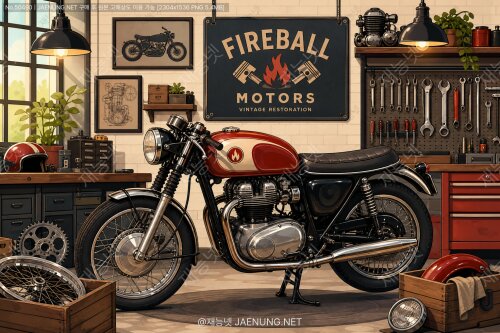 🔥 파이어볼 모터스(Fireball Motors) — 국내 빈티지 오토바이 복원 전문 샵의 세계