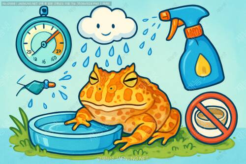 🐸 뿔개구리 습도 관리와 물 그릇 배치 완벽 가이드 💧