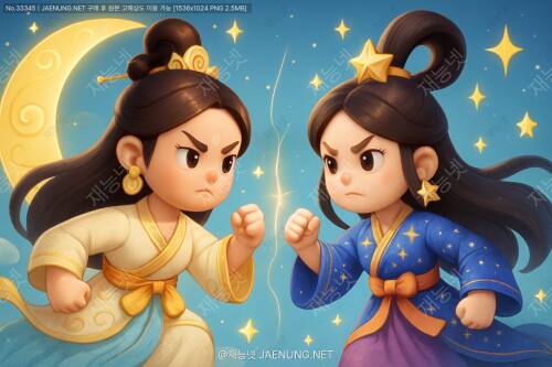달의 여왕 창아 VS 별의 공주 직녀: 천상계 여신들의 세기의 매치업 🌙✨