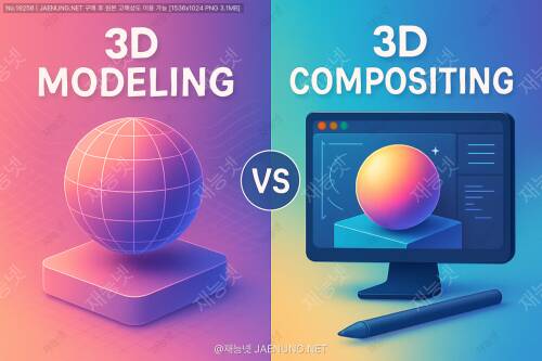 3D 모델링 vs 2D 합성: 입체감 있는 그래픽 만들기