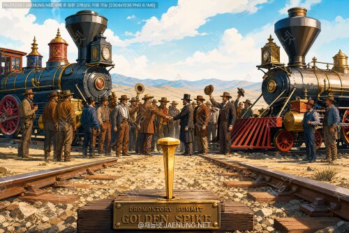 🚂 미국 대륙횡단철도 완공과 1869년 프로먼토리 서밋의 골든 스파이크