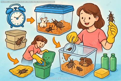 🐛 곤충 사육통 청소 주기와 방법 완벽 가이드 🧹