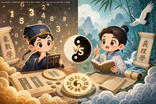 🔢 주역의 상수학 vs 의리학: 숫자로 읽을까, 뜻으로 읽을까? 동양철학 최대 논쟁을 파헤쳐보자!