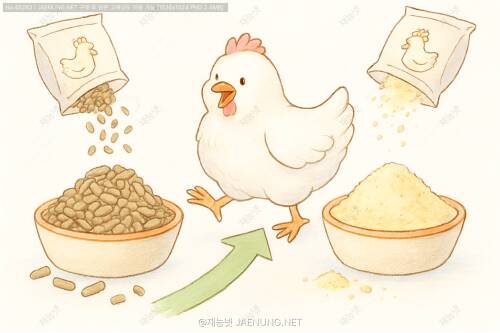 🐔 펠렛사료 vs 가루사료육계 증체율 완전정복! 💪