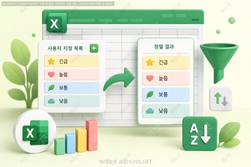 📋 엑셀 고급 정렬: 사용자 지정 목록으로 내 마음대로 데이터 순서 잡기