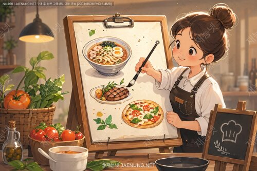 맛있는 캘리그라피? 음식점 메뉴판 디자인! 🍽️