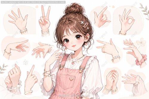 캐릭터 손 그리기: 다양한 포즈와 제스처 🖐️✍️