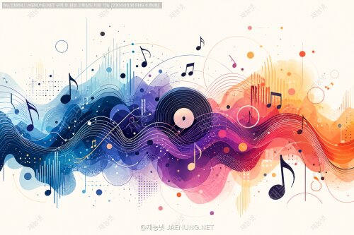 소리를 그리다: 음악적 요소를 시각화한 일러스트레이션의 세계 🎵🎨