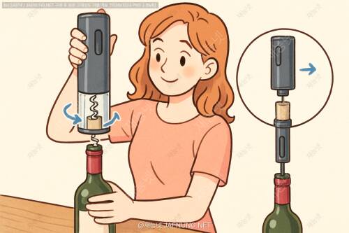전기 와인 오프너의 코르크 제거 메커니즘 🍷