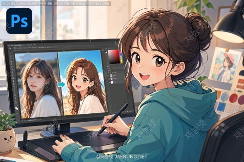 포토샵으로 구현하는 카툰 효과 🎨