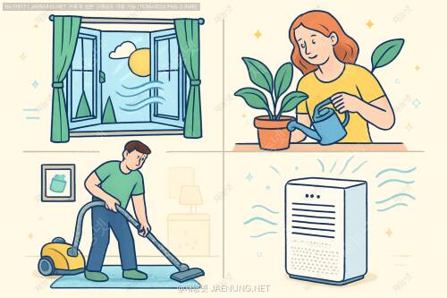 🌿 실내 공기 질 개선을 위한 생활 수칙 🏠