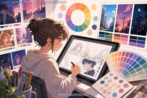 웹툰 제작 시 색상 팔레트 구성법 🎨✨