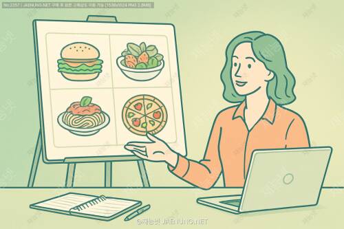 음식 메뉴 테마의 프레젠테이션 디자인 기법 🍽️🎨