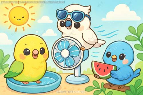 🦜 우리 새들의 여름나기 대작전! 조류 여름철 더위 대책과 환기 완벽 가이드 🌞