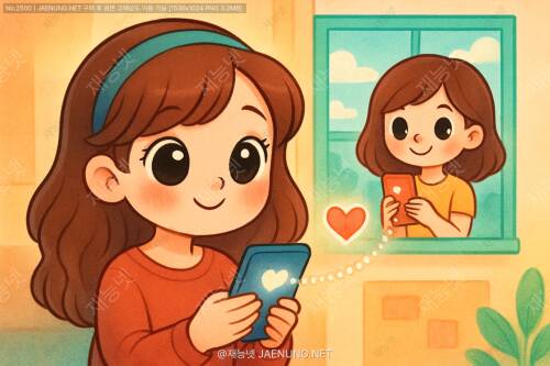 소셜 디스턴싱 시대의 연결을 표현한 일러스트 🎨
