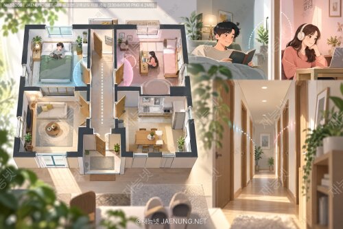 🏠 방 배치에 따른 프라이버시 인식 변화: 문 하나, 복도 한 칸이 바꾸는 집 안의 심리적 거리