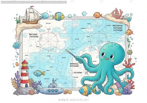 🗺️ 해도의 수심 단위 완전 정복 — 미터(m)와 패덤(Fathom)이 한 지도 위에 공존하는 진짜 이유