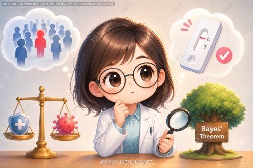 🧪 베이즈 정리 완전정복: 검사가 "양성"인데도 실제로 병일 확률이 10%도 안 되는 수학적 이유