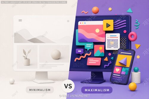 미니멀리즘 vs 맥시멀리즘: 2024년 웹 디자인 트렌드 전쟁 🎨🖥️
