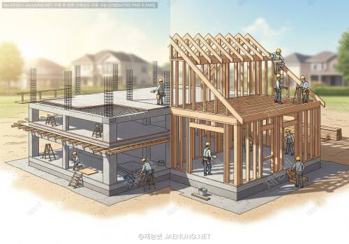 🏗️ 슬라브구조 vs 경량목구조, 건축 공정의 차이를 파헤쳐보자!