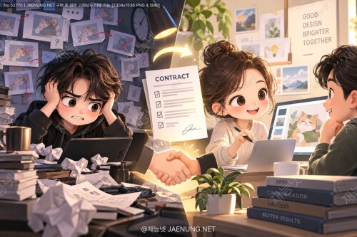 🎨 수정 횟수 무제한은 왜 문제가 될까? 디자인 외주 분쟁을 확 줄이는 계약과 소통 기술