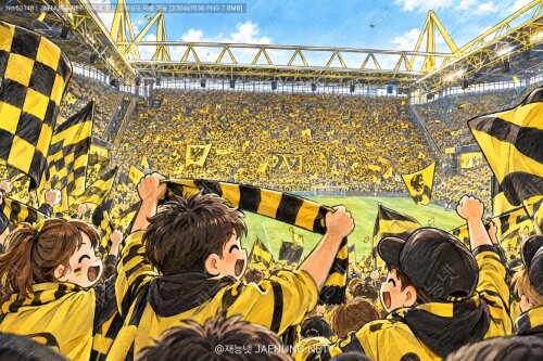 🟡 25,000명이 일사불란하게 만드는도르트문트 옐로 월(Yellow Wall)의 모든 풍경