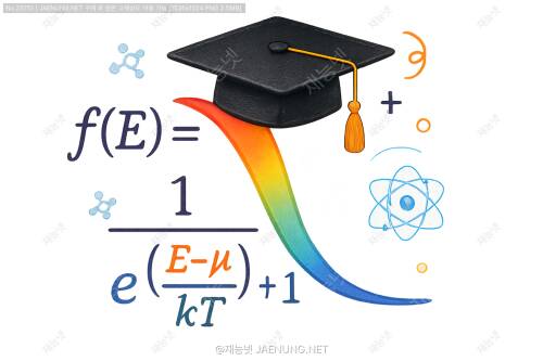 페르미-디랙 분포 함수: 양자세계의 인싸 공식 f(E) = 1 / (e^((E-μ)/kT) + 1) 완전정복! 🧠✨