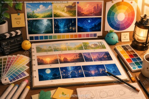 🎨 애니메이션 컬러 스크립트와 무드 설정의 모든 것 — 색이 감정을 말하는 방식