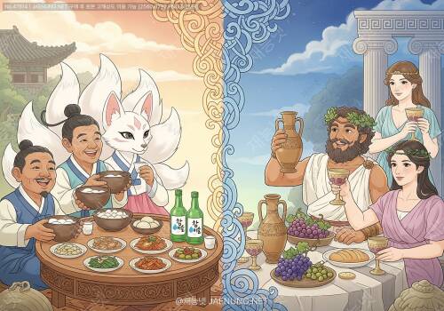 🍶🍷 한국 술 VS 그리스 포도주