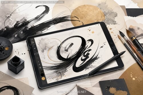 Calligraphy in Digital Art: 디지털 툴을 활용한 작품 제작 🖌️💻