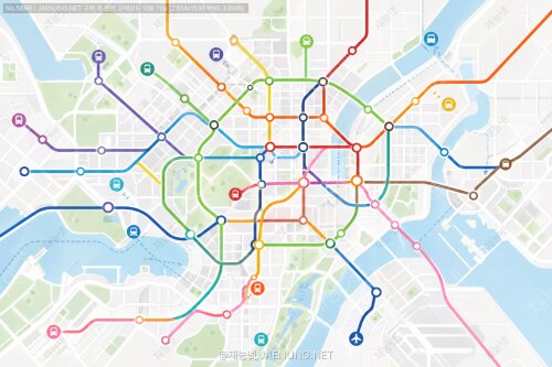 도시 교통 시스템도: 복잡한 대중교통 노선을 clear 벡터 맵으로 🚇🗺️